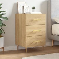 Mesilla de Madera de Ingeniería Roble Sonoma 40x40x66 cm