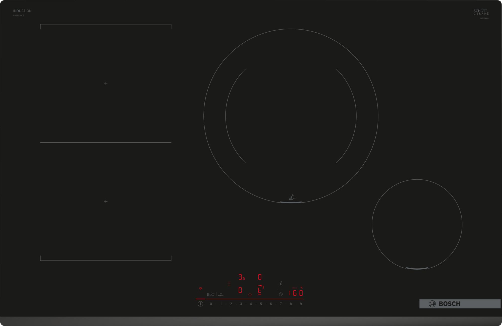 Bosch Serie 6 Placa de inducción 80 cm PVS831HC1E