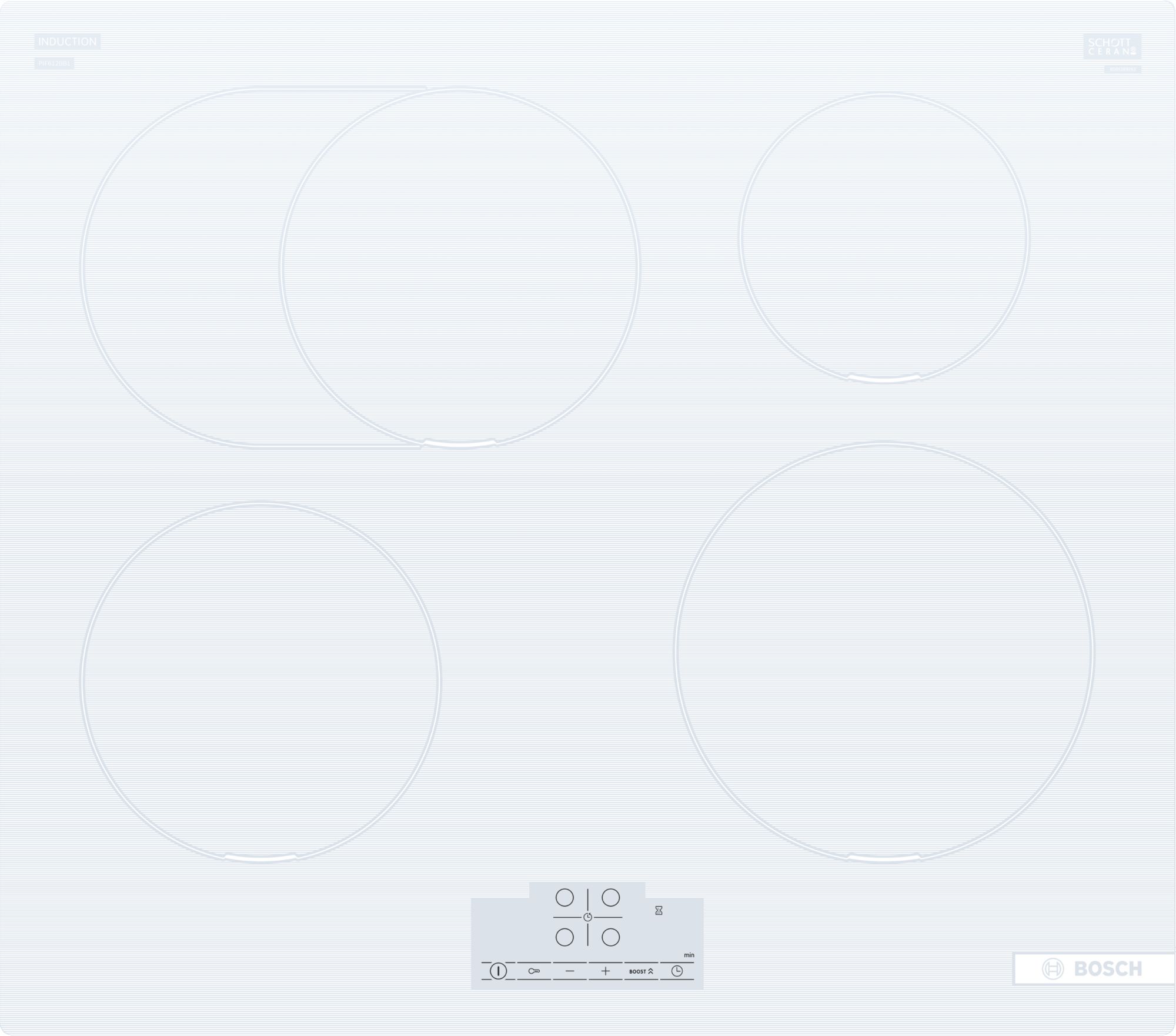 Bosch Serie 4 Placa de Inducción 60 cm sin perfiles PIF612BB1E
