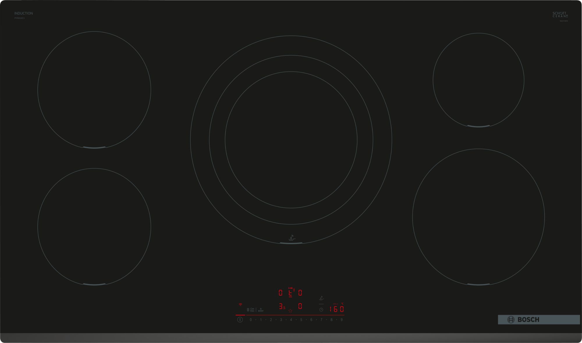 Bosch Serie 6 Placa de inducción 90 cm sin perfiles PIV931HC1E