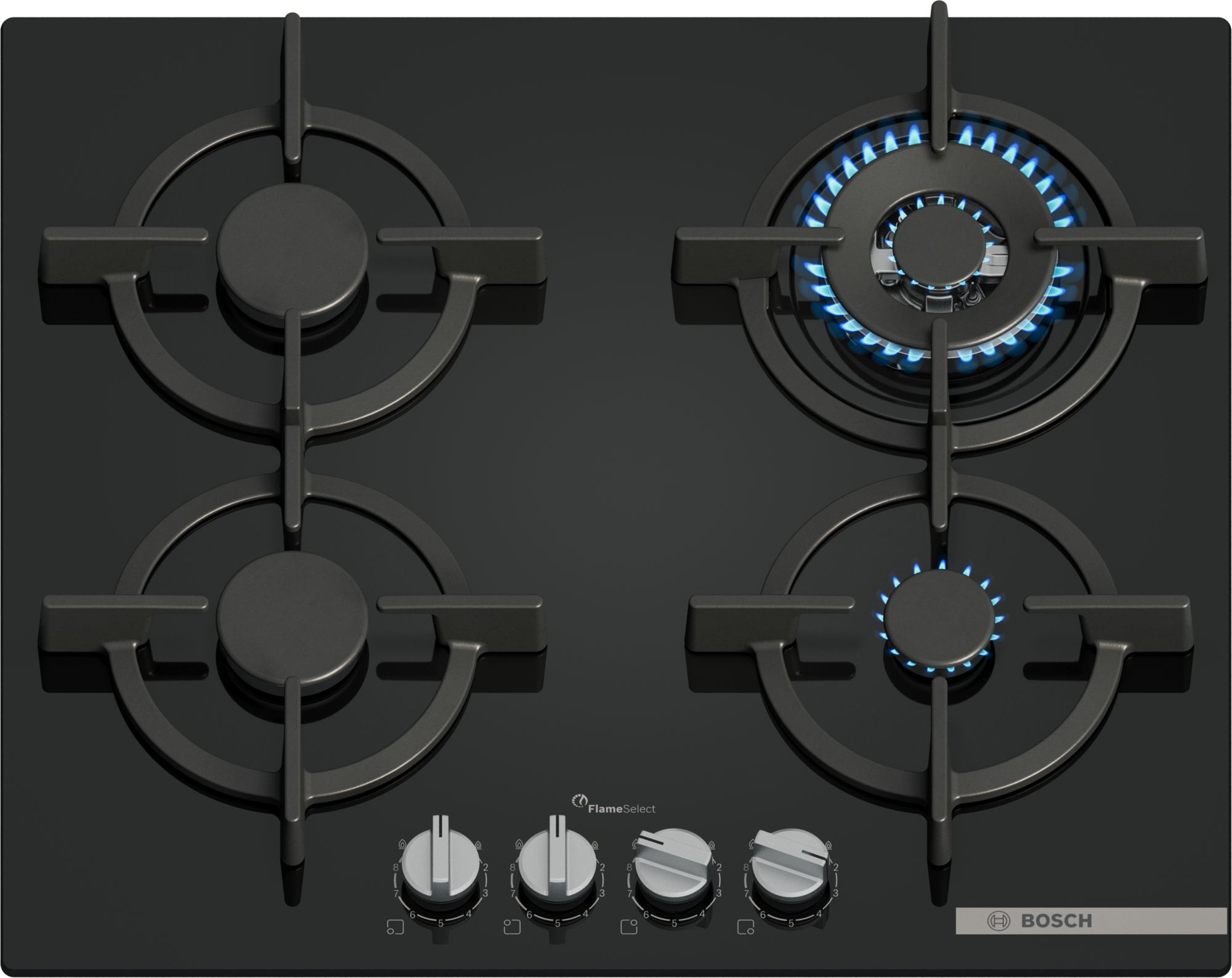 Bosch Serie 6 Placa de gas 60 cm Vidrio templado PPH6A6I10