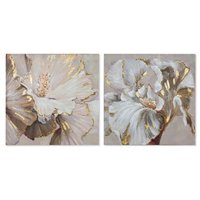 Cuadro Lienzo MDF 80x80 Flor 2 Surt