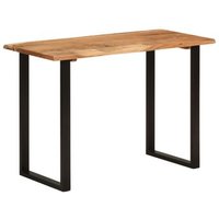 Mesa de comedor de madera maciza de acacia 110x50x76 cm Vidaxl