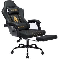 Silla de Oficina Ergonomía Symino Fz - Asiento de Coche de Carreras - Giratoria con Soporte para Pies 200 kg