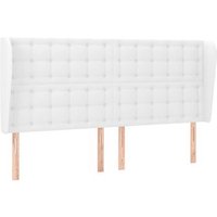 Cabecero con Orejas de Cuero Sintético 183x23x118/128 cm