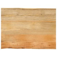 Tablero de mesa borde natural madera maciza 70x60x3,8 cm Vidaxl