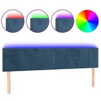 Cabecero con LED de terciopelo 200x5x78/88 cm Vidaxl