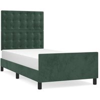 Estructura De Cama Sin Colchón Terciopelo 80x200cm Vidaxl