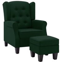 Sillón con Taburete Reposapiés Tela