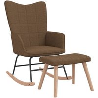 Silla Mecedora con Reposapiés de Tela