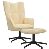 Silla de relajación con reposapiés terciopelo – Vidaxl