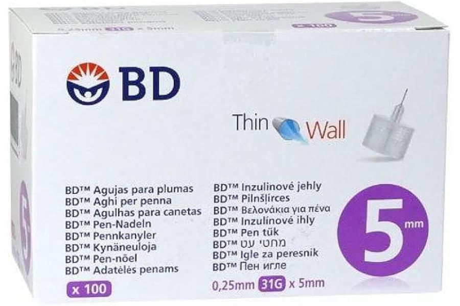 Totmizby Agujas para bolígrafo 0,25 31 Gx5 mm 100 unidades