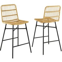 Taburetes de Bar de Mimbre 69 cm - Juego de 2 - Costway
