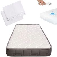 Colchón Impermeable para Cuna con Protector y Sábanas de Algodón – Morfeo