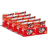 Agfa Photo Pack 10 X 601020 - Cámara Desechable con Flash Lebox, 27 Fotos, Objetivo Óptico 31 mm