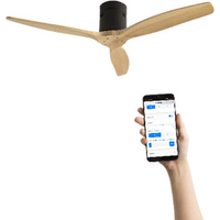 Ventilador de techo 40W silencioso Ø132 cm, sin luz, WiFi + mando a distancia, Create - Windcalm DC