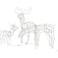 Renos de Navidad con 229 LEDs (3 piezas)