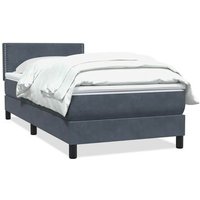 Cama Box Spring Con Colchón Terciopelo 80x210 cm Vidaxl