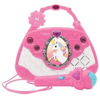 Bolso con altavoz, micrófono, cambio de voz y cable Aux-in, diseño unicornio