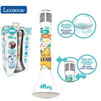 Micrófono Karaoke Inalámbrico con Altavoz Bluetooth Integrado, Luces y Cambio de Voz Iparty