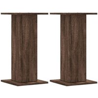 Soportes de altavoces 2 unidades, madera de roble, 30x30x60 cm
