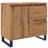 Mueble de Lavabo de Madera de Ingeniería Roble Artisan 65x33x60 cm