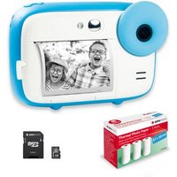 Agfa Photo Pack Realikids Instant Cam con tarjeta Micro SD 32 GB y 3 rollos papel térmico ATP3WH