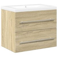 Set de Muebles de Baño 2 Pzas Madera Contrachapada Sonoma Vidaxl