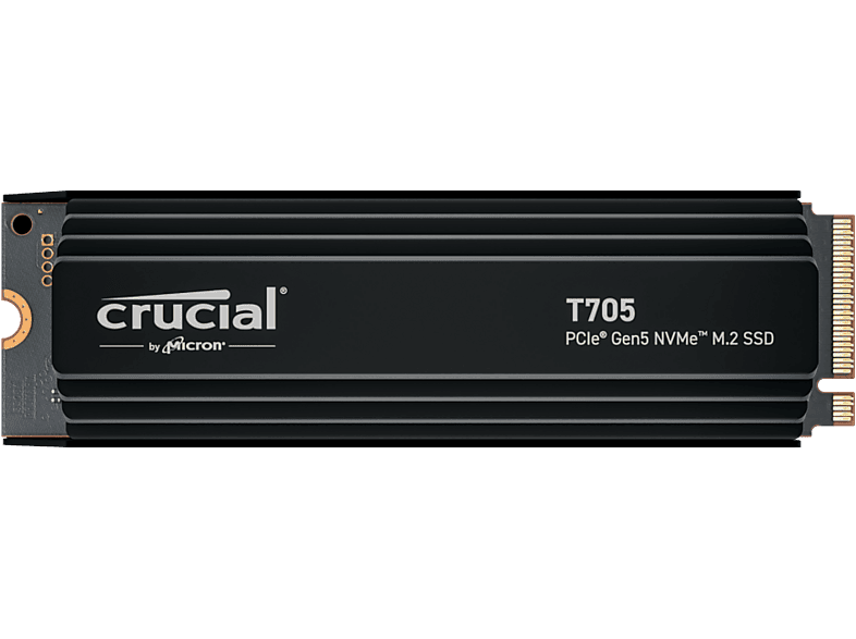 Crucial T705 1TB SSD PCIe Gen5 NVMe M.2 con disipador