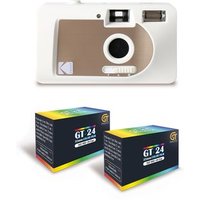 Kodak Motorized S88 Cámara Analógica Motorizada 35mm con Avance Automático y Diseño Compacto + 2 Rollos Película Color 24 Exposiciones