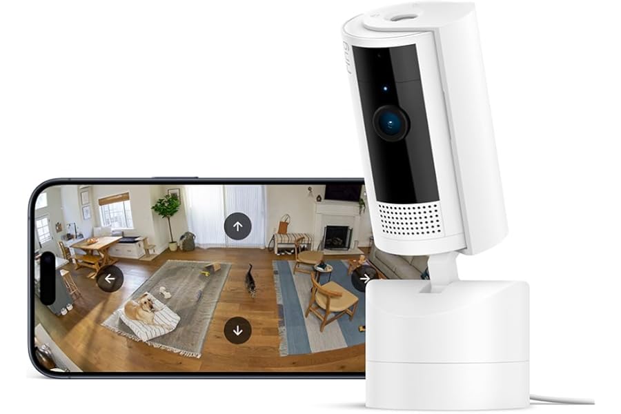 Ring Cámara de Seguridad Indoor Orientable 360° con Enchufe