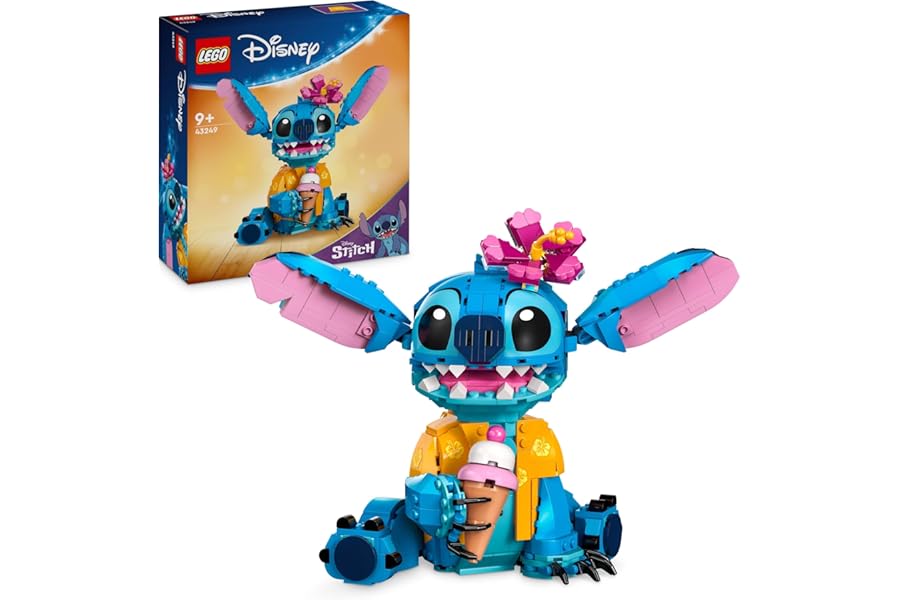 LEGO Disney Stitch Figura Articulada con Cucurucho de Helado y Flor