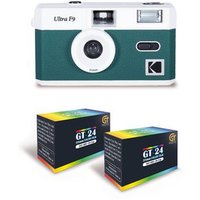 Kodak Ultra F9 Cámara Analógica 35mm con objetivo fijo 31mm f/9 y flash integrado, 24 exposiciones
