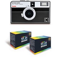 Kodak Ektar H35n Cámara de Película de Medio Formato 35mm Reutilizable, Sin Enfoque, Ligera, Fácil de Usar + 2 Carretes de Película 35mm, 24 Exposiciones