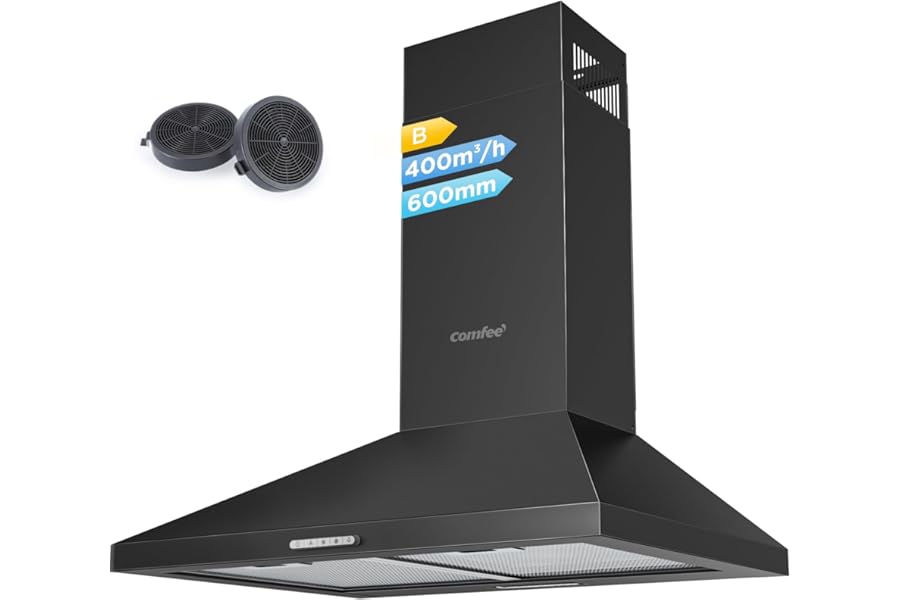 COMFEE' PYRA17B-60 Campana extractora 60 cm con sistema de recirculación