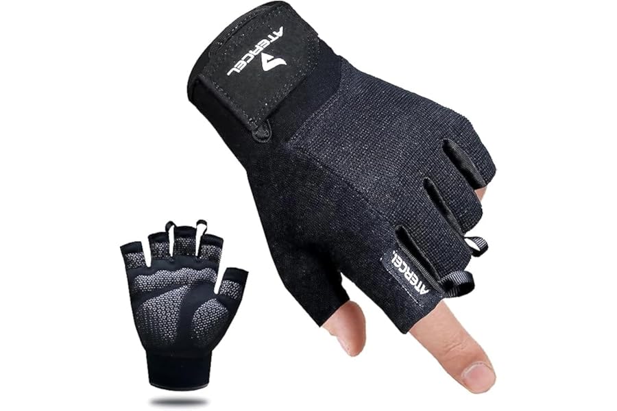 Guantes de Gimnasio ATERCEL para Hombre y Mujer - Levantamiento de Pesas y Ciclismo