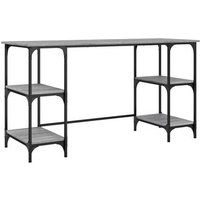 Mesa de Escritorio Metal y Madera de Ingeniería 140x50x75 cm CFW620554