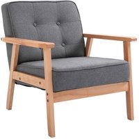 Butaca de salón de poliéster con madera y espuma Homcom 65x69x78 cm