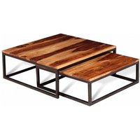 Mesas de Centro Apilables y Mesa de Café de Madera Maciza Sheesham MPN CFW775921
