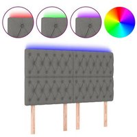 Cabecero de Cama con Panel LED de Tela 144x7x118/128 cm Cfw251658