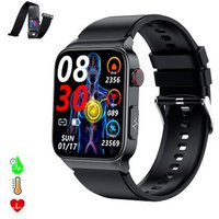 Smartwatch Dam E500 con detección de glucosa, monitor de tensión y O2, ECG con medición en pecho