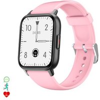 Smartwatch Dam Qs16 con termómetro corporal, monitor de tensión y O₂, 24 modos deportivos, notificaciones de apps