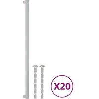 Tiradores para armarios 20 uds acero inoxidable 480 mm Vidaxl