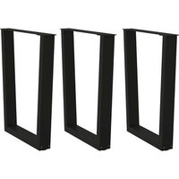 Patas V para Mesa de Comedor 3 Unidades Acero Vidaxl