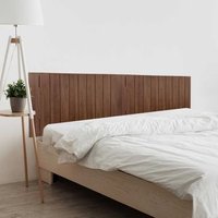 Cabecero de Madera Reciclada Dhome, Estilo Palet Horizontal Dual, 220 cm, 2 piezas, herrajes incluidos