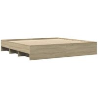 Estructura de Cama Sin Colchón Roble Sonoma 180x200 cm Vidaxl