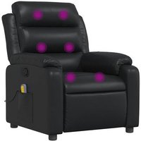 Sillón de masaje reclinable con cuero sintético Vidaxl