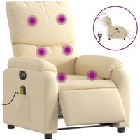 Sillón Reclinable de Masaje Eléctrico en Tela Vidaxl