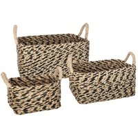 Lote de 3 Cestas de Junco 'etnik' L24 34 44cm