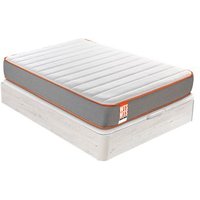 Pack Rock What The Sleep + Colchón Sostenible Hr Visco Soja Natural + Canapé Abatible Glaciar Gran Capacidad 90x190